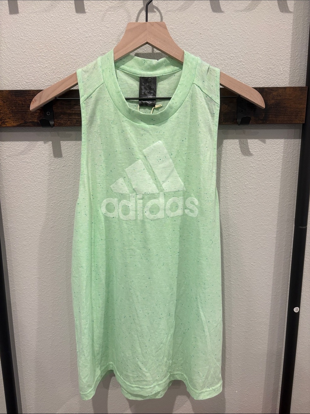 Adidas Mint Green Sleeveless Logo Tank Top